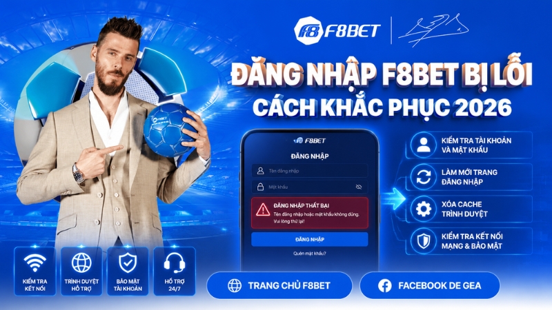 Đăng Nhập F8BET Bị Lỗi – Cách Khắc Phục 2026